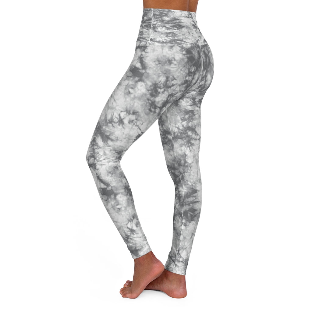 High Waisted Yoga Leggings Grey Tie-Dye  sexy yoga pants for women –  SoPsyched Shop