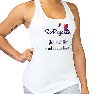 You Are Life And Life Is Love Woman’s Tri Blend Racerback designer t shirts for women